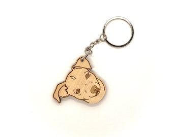 Wooden Min Pin Keychain | Miniature Pinscher Pet Keychain | Laser Cut | Dog Keychain