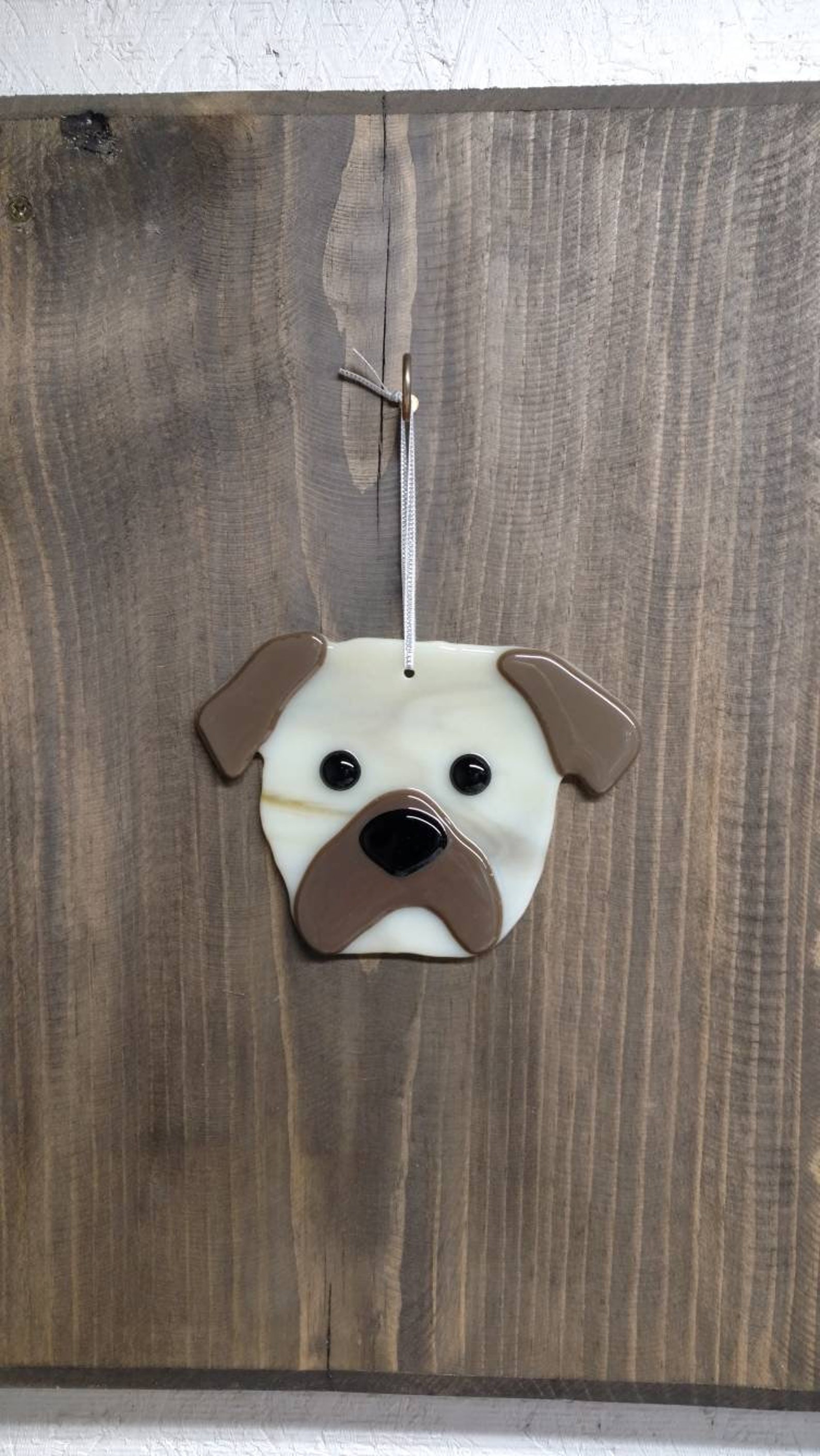 Fused Glass Pug Dog Ornament Etsy UK