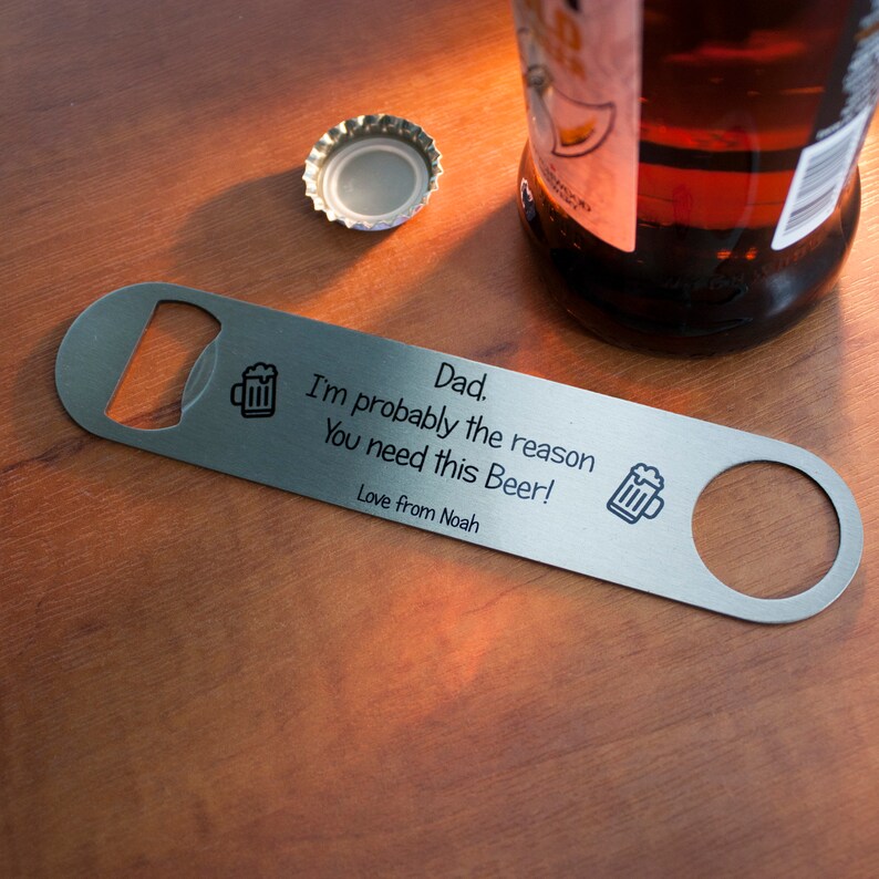 Personalised Bar Blade Bottle Opener Reason You Need This Etsy