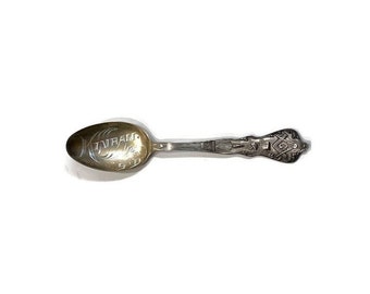 Antique Manchester Manufacturing Sterling Silver Kimball, South Dakota Freemasons Souvenir Spoon