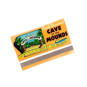 1939 Cave of the Mounds Matchbook | Wisconsin Vintage Souvenir | Blue Mounds Landmark