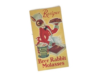 Vintage 1934 Brer Rabbit Molasses Recipes Leaflet