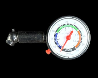 Vintage Accutire Analog Tire Pressure Gauge 5–55 PSI