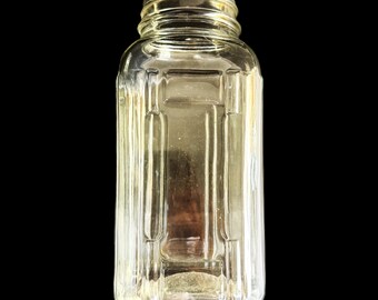 Vintage Hazel Atlas Coffee Jar | #5414 Art Deco Quart Glass Canister | 1940s Kitchen