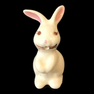 Vintage Weiße Kaninchen Figur | Miniatur Porzellan Tier | Stehende Häschen Statue | Ostern Dekor | Sammler Keramik