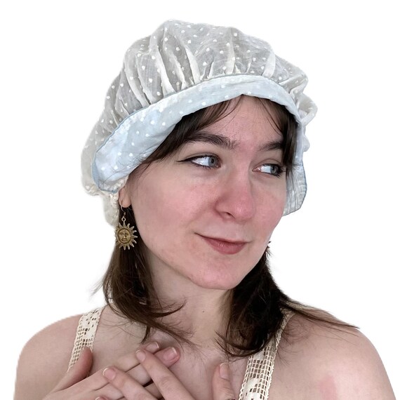 Edwardian Cotton Bed Hat Antique Edwardian Victorian Sleep Cap - Etsy main image 2
