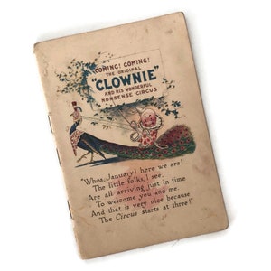 Rare Victorian Circus Book | Antique Children&#39;s Story | Clownie Nonsense Circus | Illustrated Fantasy Animal Circus | Vintage Storybook