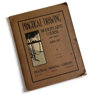 Rare 1919 &#39;Practical Drawing&#39; Modern Arts Course Book 6: Antique Art Education