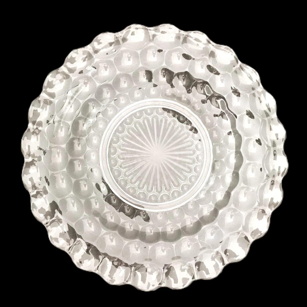 Vintage Anchor Hocking Bubble Glass Plate | 1940s Depression Glass | 10 ...