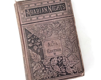 RARE Antique Tan Cover Alta Edition Arabian Nights