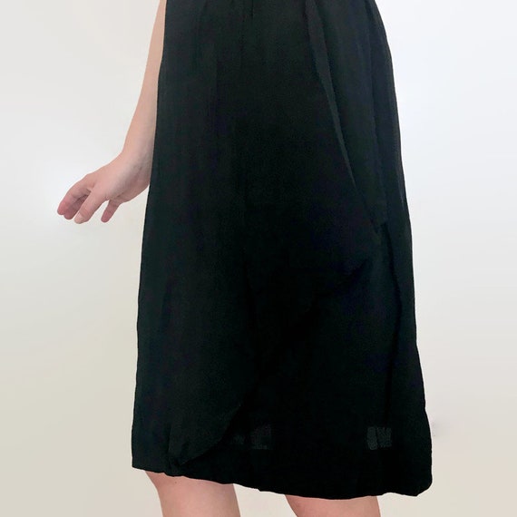 Vintage 1940s Black Sequin Belted Dress - image 5