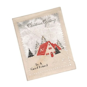 Voeux de Noël emblématiques de 1935 | pour les Fêtes vintage | Objet de collection festif
