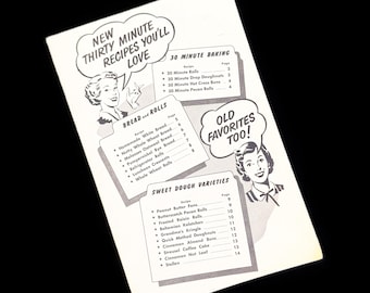 Vintage Red Star Yeast Recipe Booklet | 30 Minute Baking & Bread Recipes