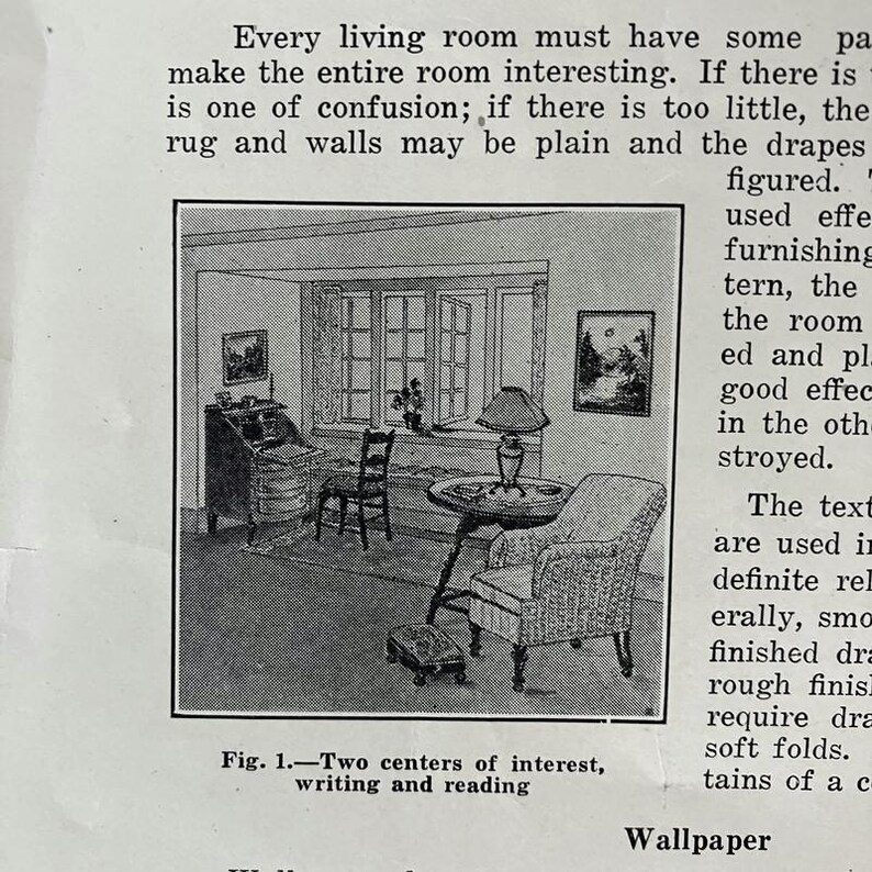 1925 Art Deco Living Room Design Guide: Vintage Interior Decor Booklet ...