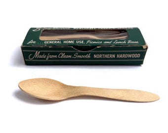 Vintage Brightwood Wooden Spoons Set | Northern Hardwood Cooking Utensils