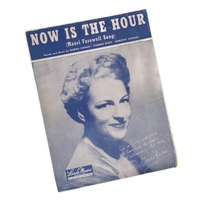 vintage 1947 Partitions C&#39;est l&#39;heure : chanson d&#39;adieu maori