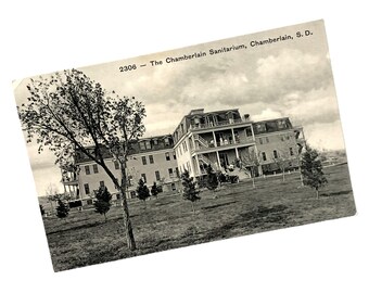 Antique Chamberlain Sanitarium Postcard | South Dakota Hospital RPPC | Unused E.F. Scott Germany Print