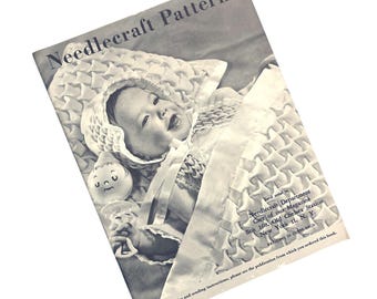 Vintage Needlecraft Patterns Mail-Order Catalog | Baby Layette, Knitting, Crochet, Embroidery & Sewing Patterns | 24 Pages