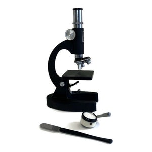 Vintage Japanese Metal Microscope Set: Mid Century Lab Decor