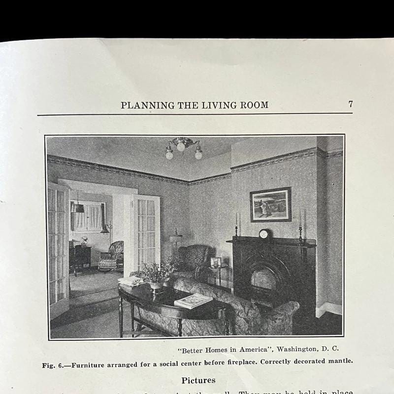 1925 Art Deco Living Room Design Guide: Vintage Interior Decor Booklet ...