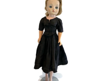 Vintage Midcentury Fashion Doll with Black Dress