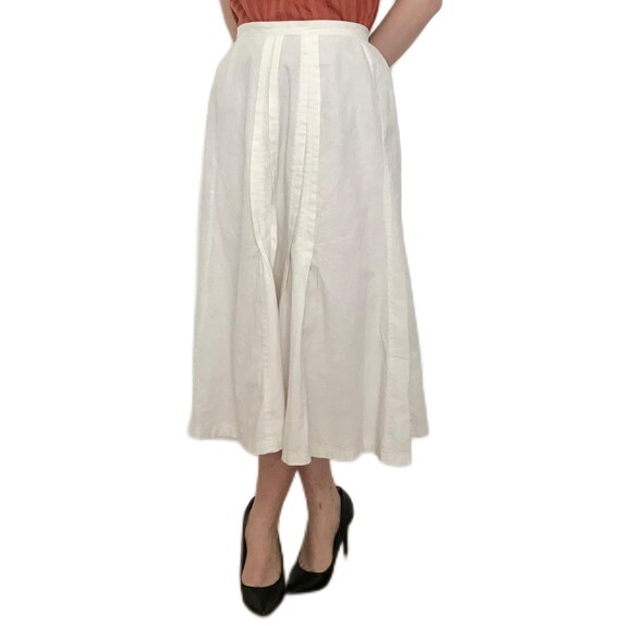 スカート 19th Hand Quilted White Cotton Skirt 19th Hand Quilted White Cotton Skirt