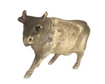 POUPÉE FOLKLORIQUE CHARENTES TABLIER VACHE CELLULOID PETITCOLLIN