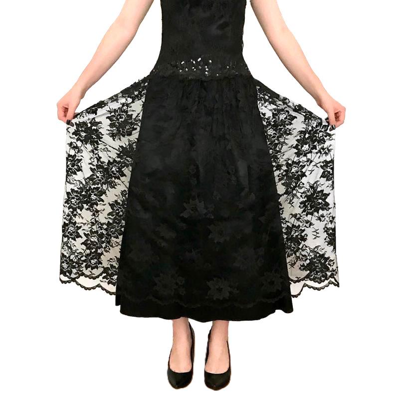 chinese dress ladies VINTAGE GUNNE SAX JESSICA MCCLINTOCK LACE APPLIQUE SATIN AND ORGANZA D –  Vintage Clothing & Fashions