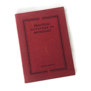 RARE 1906 Practical Outlines in Physiology Book | John E. McKean Medical Textbook | Antique School Book | Educational Collectible