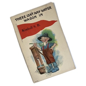 1916 Kimball South Dakota Postkarte | Verbot Wasserwagen Humor | Gebrauchte Geburtstagskarte | Ländliches Amerika