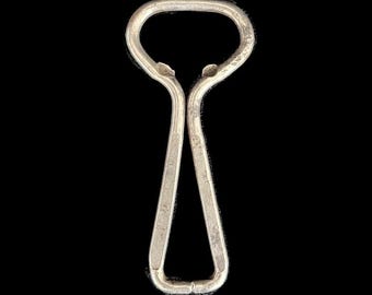 Vintage Steel Bottle Opener: Mid-Century Keychain Bar Tool