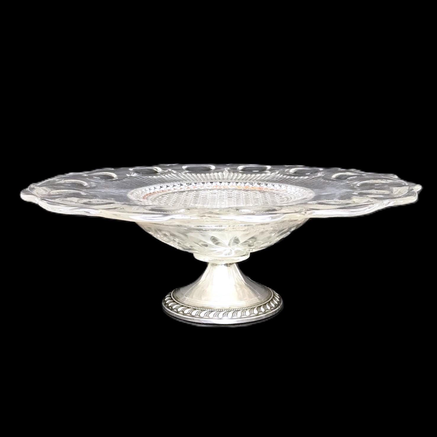 Duchin Sterling　ガラス製ケーキスタンド　アンティーク Duchin Sterling ガラス製ケーキスタンド ケーキスタンド商品一覧