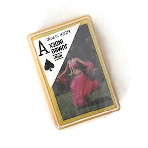 Vintage Hawaii-speelkaarten uit de jaren 60 | Verzegeld hulameisjes deck | Tikibar uit het midden van de eeuw | Hawaiiaans souvenir | Roze grasrok