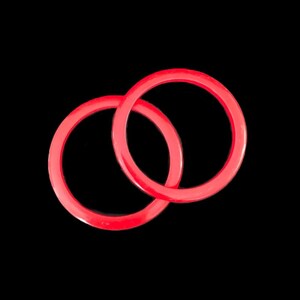 Vintage Red Bakelite Bangles | Kid-Sized Tested Bracelets | Mid-Century Jewelry | Collectible Retro Colored Bangle Set