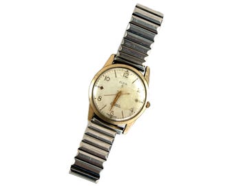 Vintage Elgin 27 Jewel Automatic Watch | Durapower Gold Tone | Restoration Wristwatch
