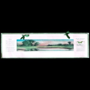 Antique 1920 Bradford Calendar | Watercolor Landscape Art | General Store Advertising | Kimball SD Collectible