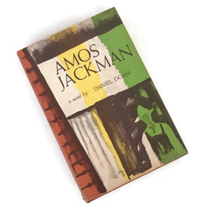 May include: A book cover with a colorful abstract design. The title is "Amos Jackman" and the author is "Daniel Doan".
