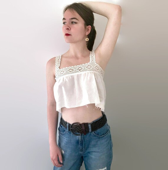 Antique Edwardian Bobbin Lace Camisole