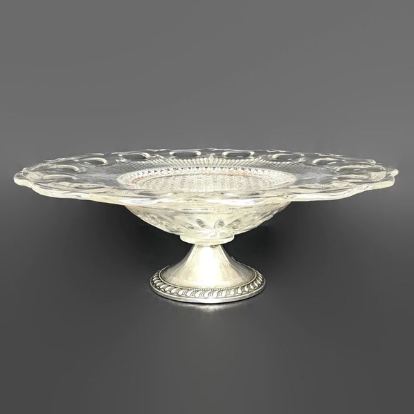 Vintage Duchin Creations Sterling Silver and Glass Cake Stand