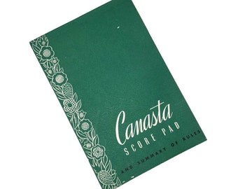 Vintage Canasta Score Pad