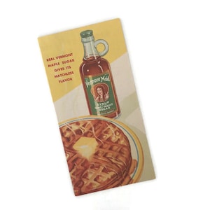 Vintage 1934 Vermont Maid Sirup Rezeptheft | Werbung aus der Depression Ära | Ahornsirup Rezepte | Küche Ephemera
