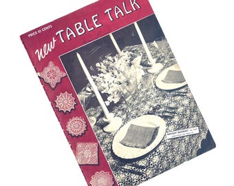 Vintage 1941 Crochet Pattern Book | New Table Talk No. 157 | Spool Cotton Company