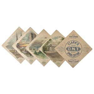 1880er Jahre Clarks ONT Trade Karten | NYC Wahrzeichen | Viktorianische Architektur Werbung | Historische Gebäude Set