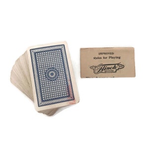 Antique 1913 Flinch Card Game | Complete 150 Cards | Original Box | Vintage Parlor Game