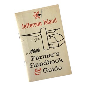 Jahrgang 1963Jefferson Island Farmer&#39;s Handbook & Guide | Kompakte Farmtipps-Büchlein | Retro Landwirtschaft Sammlerstück