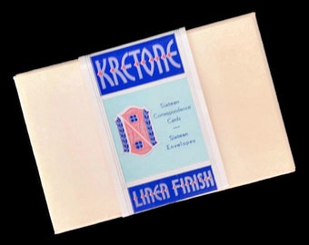 Cartes de correspondance vintage finition lin Kretone