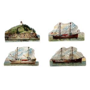 RARE 1889 Cartes Phare W. Duke Sons | Tabac coupe longue honnête série N119 | Éphémères maritimes à collectionner