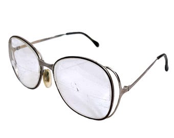Gafas vintage de gran tamaño: monturas de metal plateadas y marrones de los años 70 y 80