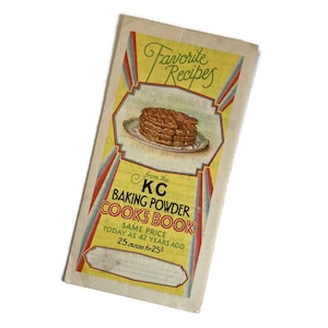 Vintage 1920s KC Baking Powder Cookbook: Antique Recipe Pamphlet