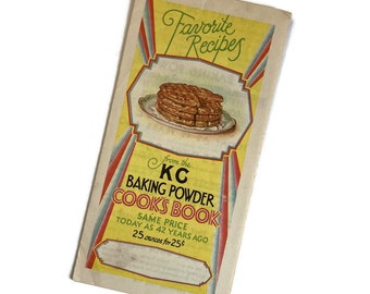 Vintage KC Baking Powder Cook's Book Favorite Recipes Leaflet